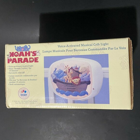 Vintage Dolly Noah's Parade Musical Crib Light Nursery Bedtime Baby - Picture 7 of 9